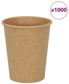 vidaXL Χάρτινα κύπελλα καφέ 1000 τεμάχια 8oz 200ml καφέ