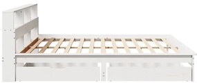 vidaXL Κρεβάτι Βιβλιοθήκη Χωρίς Στρώμα 180x200 εκ Μασίφ Ξύλο Πεύκου