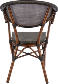 ΠΟΛΥΘΡΟΝΑ ΑΛΟΥΜΙΝΙΟΥ CLAY BAMBOO LOOK ΚΑΦΕ ΜΕ TEXTLINE HM5025 60,5x59x81Υ