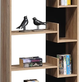 Βιβλιοθήκη Naya pakoworld sonoma-ανθρακί 72x30x182.5εκ