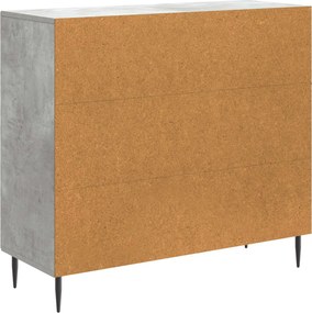 vidaXL Πλαϊνό γραφείο Γκρι Σκυροδέματος 89 x 34,5 x 80 εκ