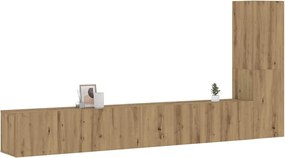 vidaXL 3 τεμαχίων σετ επίτοιχου ντουλαπιού τηλεόρασης