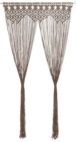 vidaXL Κουρτίνα Μακραμέ Taupe 140 x 240 εκ. Βαμβακερή