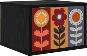 vidaXL Τοίχου κομοδίνο ESSEN Μαύρη Δρυς 36 x 33 x 25 εκ.