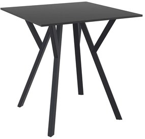 Τραπέζι Max 20.0823 70x70x74cm 12mm Laminate Black Siesta