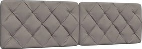 vidaXL Κρεβάτι με Στρώμα Taupe 180x200 εκ. Υφασμάτινο