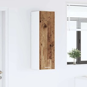 vidaXL Κρεμαστό ντουλάπι Παλιό ξύλο 30 x 31 x 100 εκ.
