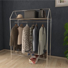 Stewehome Κρεμάστρα ρούχων με ράφι και βάση 104x143x143 cm