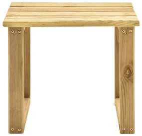 vidaXL Ξαπλώστρα Κήπου από Εμποτ. Ξύλο Πεύκου με Τραπεζάκι &amp; Μαξιλάρι