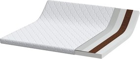 vidaXL Στρώμα Λευκό 200 x 200 cm Ζακάρ ύφασμα