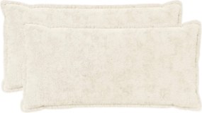 vidaXL Κάλυμμα Μαξιλαριού 2 τμχ. HOUTEN Λευκό 40 x 80 cm