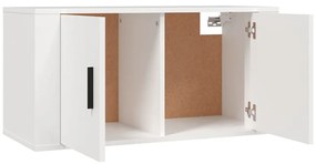 vidaXL Σετ Επίπλου Τηλεόρασης 3 Τεμαχίων Λευκό από Επεξεργασμένο Ξύλο