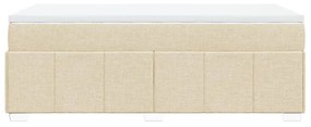 ΚΡΕΒΑΤΙ BOXSPRING ΜΕ ΣΤΡΩΜΑ ΚΡΕΜ 100 X 200 ΕΚ. ΥΦΑΣΜΑΤΙΝΟ 3285454