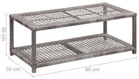 vidaXL Παπουτσοθήκη Γκρι 80 x 40 x 30 εκ. από Συνθετικό Ρατάν