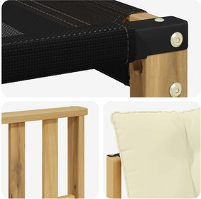 vidaXL Σειρά Καναπέ Εξωτερικού με μαξιλάρι 10 pcs Λευκό και Κρεμ