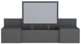 Τουαλέτα LINDE Κρεμαστή με Καθρέπτη Ανθρακί 100x39x33Y εκ. 100x39x33 εκ.