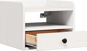 vidaXL Κομοδίνο 2 pcs Λευκό 38 x 36 x 29,5 εκ Μασίφ ξύλο πεύκου