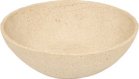 Διακοσμητικό μπωλ Serio pakoworld polyresin μπεζ Φ24.5x7.5εκ