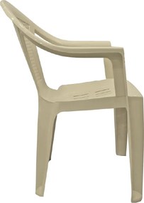 Πολυθρόνα "ERMIS" πλαστική σε χρώμα μπεζ 58x58x79