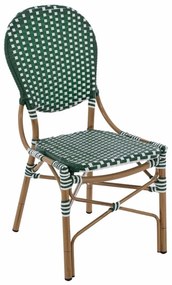 Καρέκλα Bamboo Look HM5792.01 47x55x98cm Green-White