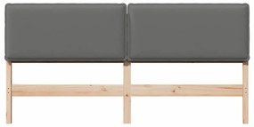 vidaXL Ταπετσαρισμένο κεφαλάρι Φυσικό και Ανοιχτό Γκρι