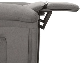 vidaXL Πολυθρόνα Μασάζ Ηλεκτρική Ανοιχτό Γκρι Υφασμάτινη