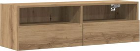 vidaXL Ντουλάπι Τηλεόρασης Τοίχου 100 x 30 x 30 cm artisan δρυς