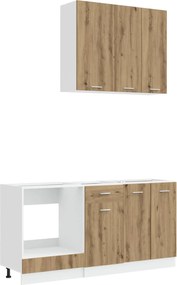 vidaXL Μονάδα κουζίνας LYON 5 pcs Artisan Δρυς Επεξεργασμένο Ξύλο