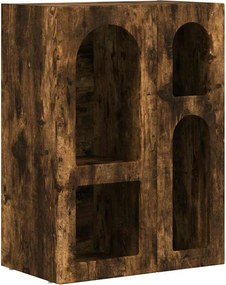 vidaXL Πλαϊνό γραφείο Καπνιστό Δρύς 59 x 35 x 80.5 εκ.