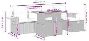 ΣΕΤ ΚΑΝΑΠΕ ΚΗΠΟΥ 6 ΤΕΜ. ΜΠΕΖ ΣΥΝΘΕΤΙΚΟ ΡΑΤΑΝ ΜΕ ΜΑΞΙΛΑΡΙΑ 3276138