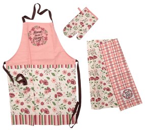 Σετ Κουζίνας 4 Τεμ (Ποδιά, Γάντι & Ποτηρόπανα) Τυπωτά 971