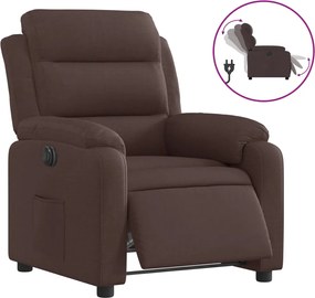vidaXL Πολυθρόνα Ανακλινόμενη Ηλεκτρική Σκούρο Καφέ Υφασμάτινη