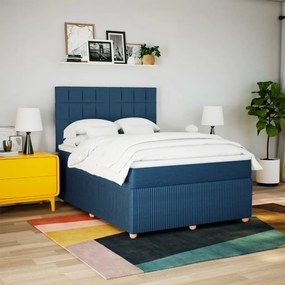 ΚΡΕΒΑΤΙ BOXSPRING ΜΕ ΣΤΡΩΜΑ ΜΠΛΕ 140X200 ΕΚ. ΥΦΑΣΜΑΤΙΝΟ 3292085