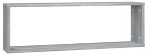 vidaXL Ραφιέρες Τοίχου Κύβος 4 τεμ Γκρι Sonoma 80x15x26,5 εκ. Επ. Ξύλο