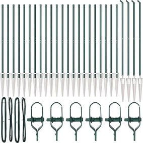 vidaXL Στύλος Περιφράξεων 26 pcs Γκρι 3,2 x 3,2 x 140 εκ