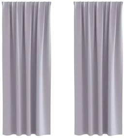 vidaXL Κουρτίνες 2 pcs Μεταλλικό Γκρι 225x140εκ. Πολυεστέρας