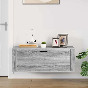 vidaXL Παπουτσοθήκη Επιτοίχια Sonoma Γκρι 100x35x38 εκ. Επεξ. Ξύλο