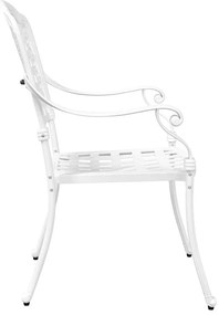 vidaXL Καρέκλα Κήπου 2 pcs Λευκό 55 x 56.5 x 91εκ Αλουμίνιο