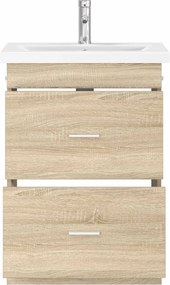 vidaXL Σετ Επίπλων Μπάνιου Sonoma Δρυς 61 x 40 x 84,5 εκ