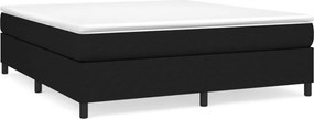 vidaXL Κρεβάτι Boxspring με Στρώμα Μαύρο 180x200 εκ. Υφασμάτινο