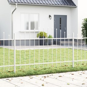 vidaXL Fence Κήπου  με Θόλο Λευκό 5,1x1 μ Χάλυβας