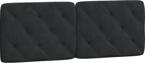 vidaXL Κρεβάτι με Στρώμα Μαύρο 140x190 εκ. Βελούδινο