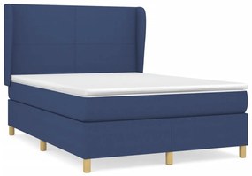 ΚΡΕΒΑΤΙ BOXSPRING ΜΕ ΣΤΡΩΜΑ ΜΠΛΕ 140X190 ΕΚ. ΥΦΑΣΜΑΤΙΝΟ 3128363