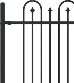 vidaXL Φράχτης Καμάρας με Άκρες Dronten Μαύρο 200 x 150 cm