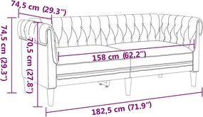 vidaXL Καναπές σαλονιού 2 pcs Ανοιχτό γκρι