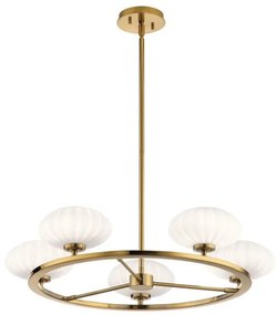 Πολυέλαιος Κρεμαστό Φωτιστικό 5xG9 IP44 Pim Quintiesse Elstead Lighting QN-PIM5-FXG Χρυσό