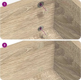 vidaXL Αυτοκόλλητη Κάλυψη Βιδών 2 pcs Δρύς Sonoma Ø 20 x 0,5 mm