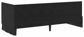 vidaXL Κρεβάτι Γωνίας με κεφαλάρι Μαύρο 80 x 200 cm Βελούδο