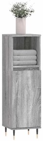 vidaXL Ντουλάπι Μπάνιου Γκρι Sonoma 30x30x100 εκ. Επεξεργασμένο Ξύλο