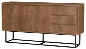 Μπουφές Amedeo Megapap από μελαμίνη χρώμα καρυδί 140x36x72εκ.